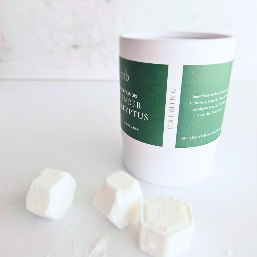Lavender Eucalyptus Shower Steamer Jar | 12ct Per Jar, Glass Jar, Refillable, Aromatherapy
