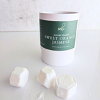 Sweet Orange Jasmine Shower Steamer Jar | 12ct Per Jar, Glass Jar, Refillable, Aromatherapy