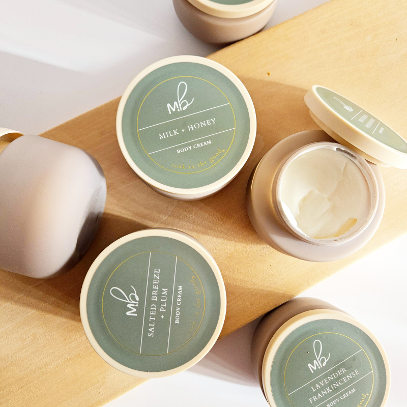 White Peach Passionflower Goat Milk + Tallow Body Cream