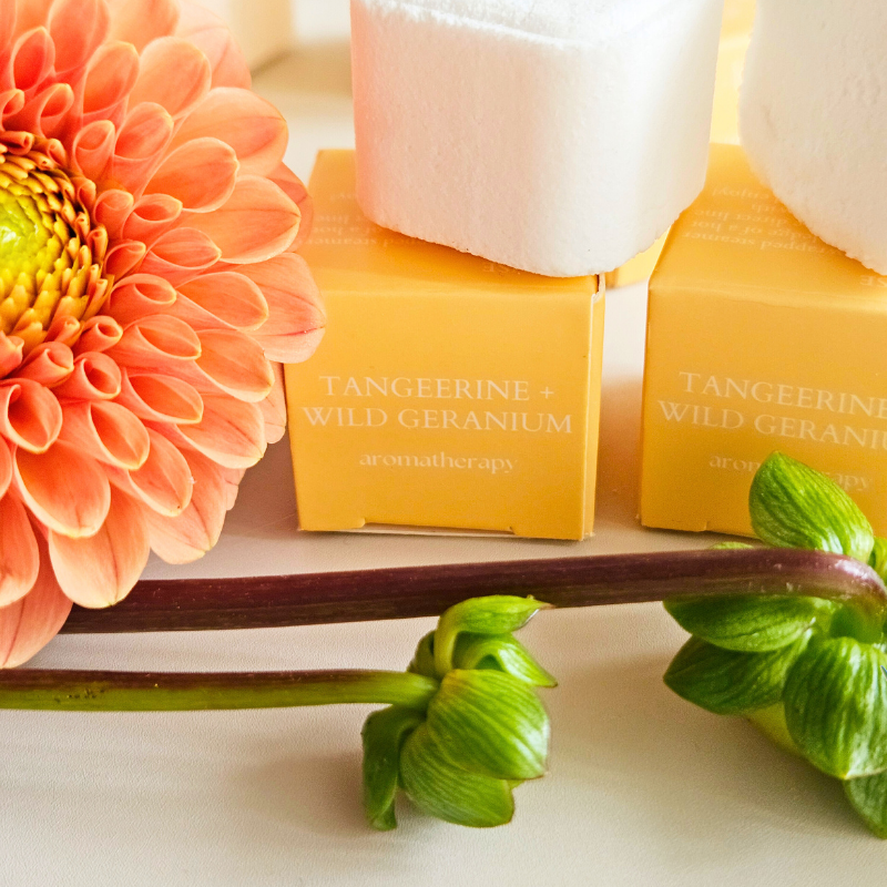 Tangerine + Wild Geranium Mini Shower Steamer